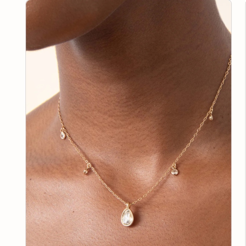 ettika Dripping in Crystals Drop Necklace, NWT